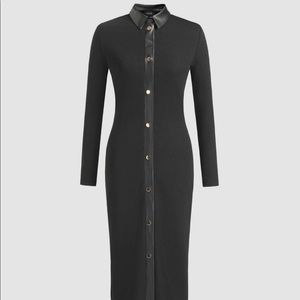 Black Solid Bodycon Maxi Dress. Brand new